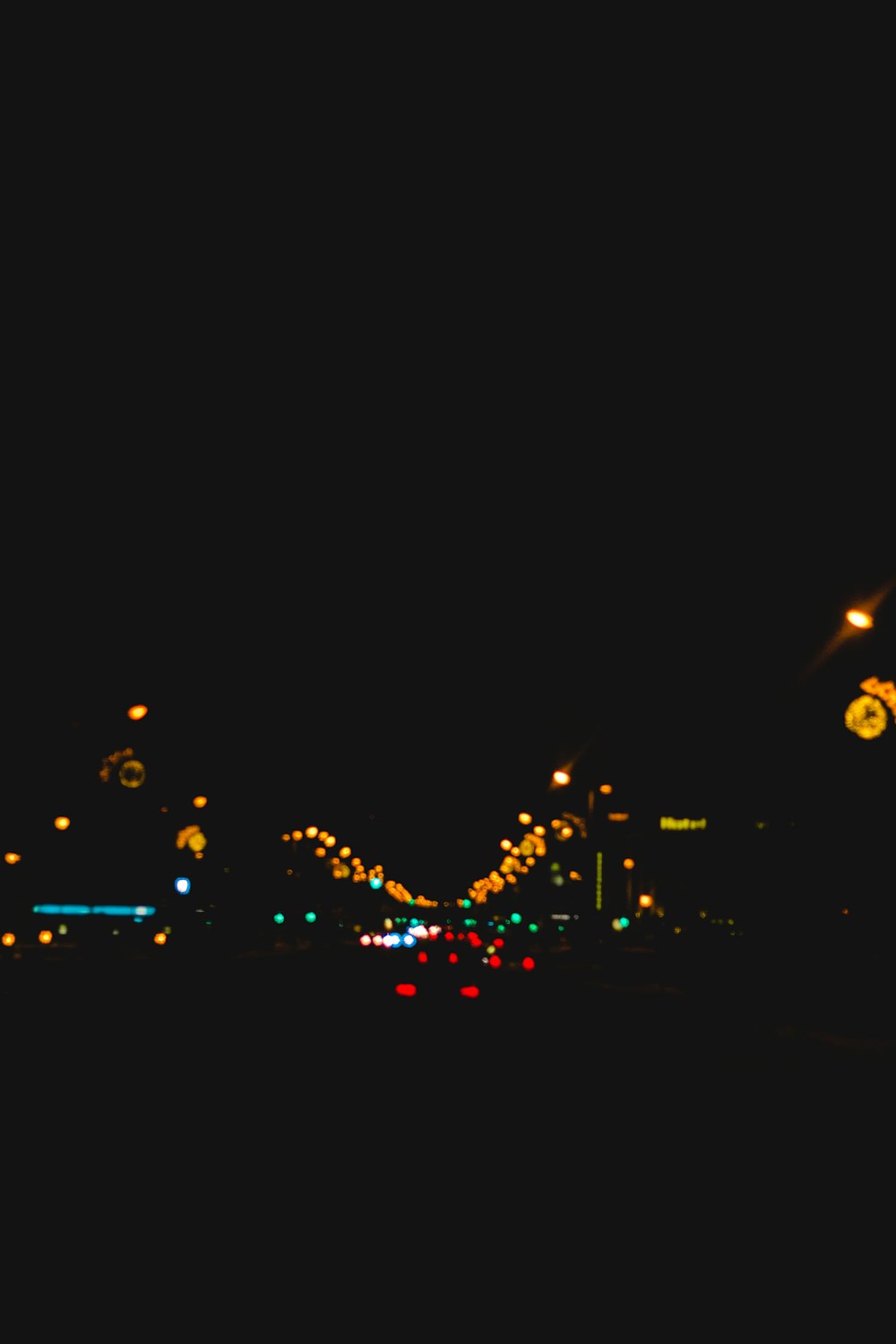 street lights at night