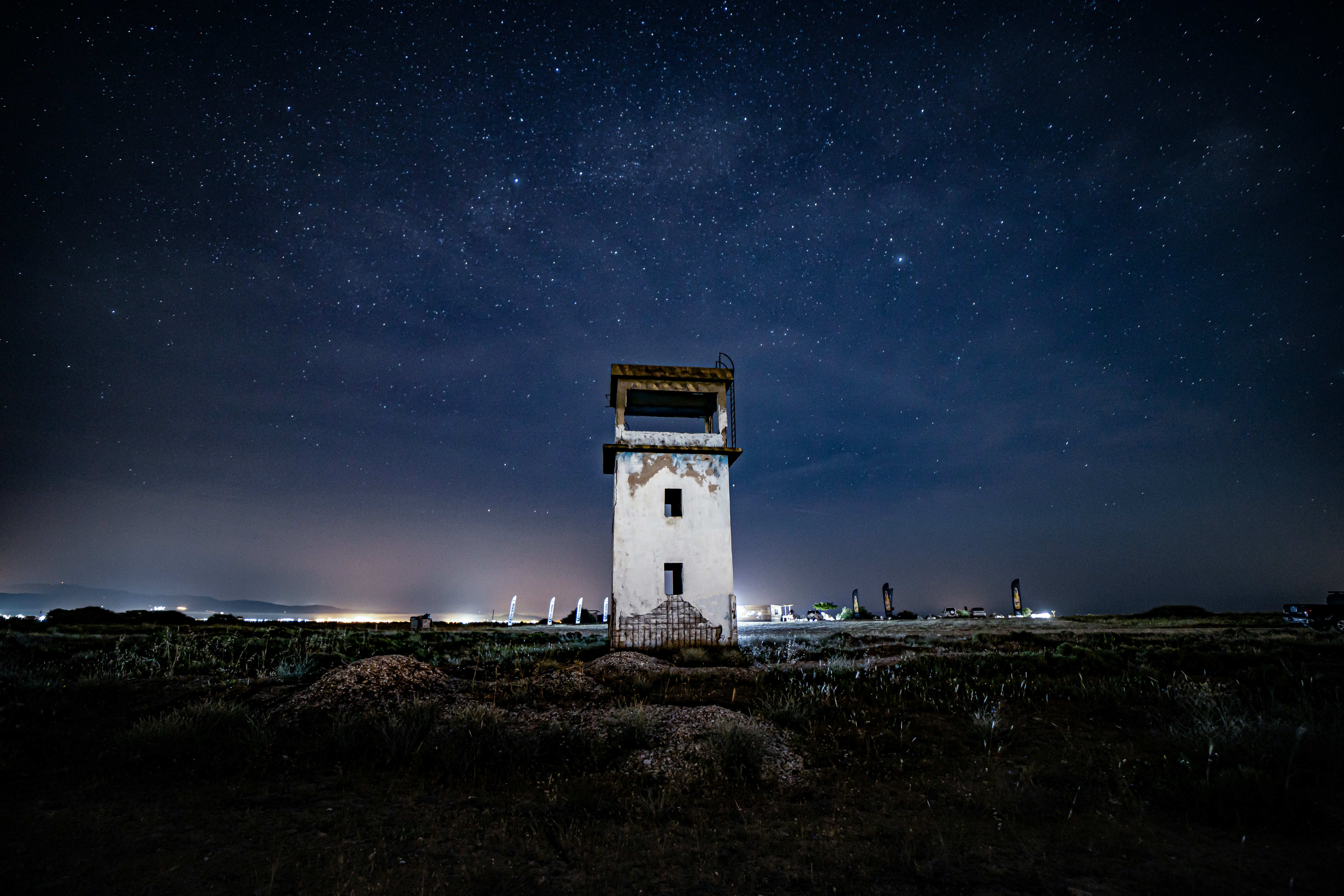silhouette photo of tower