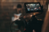 A snapshot of a video blog recording session showcasing the creative process.