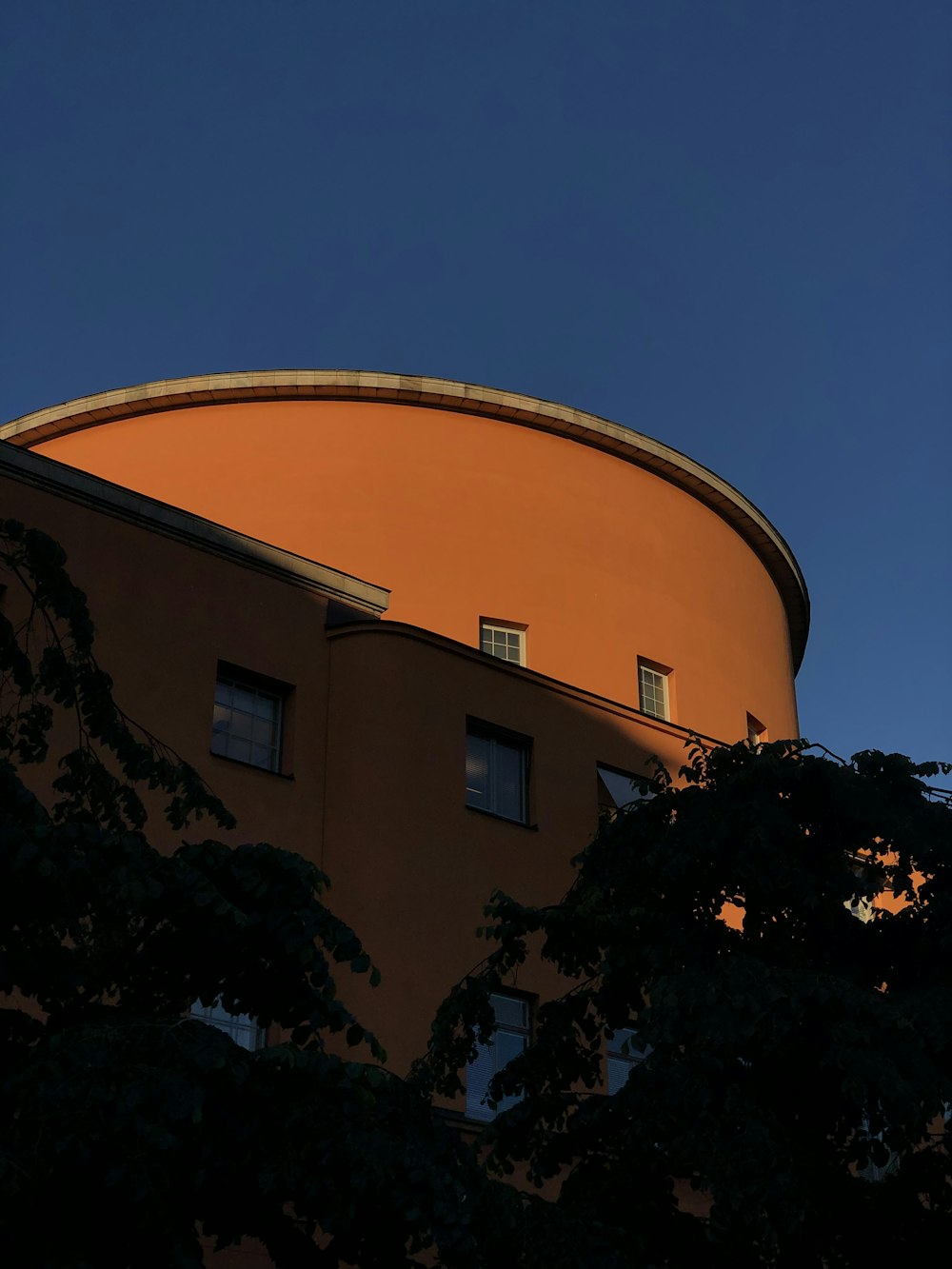 architectural photo of an orange building