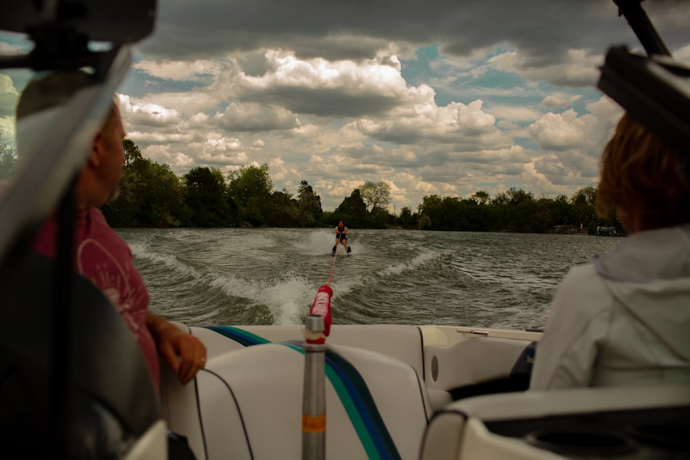 man riding on wake boad