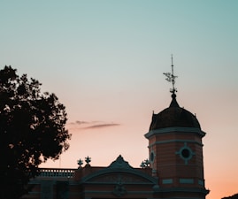 pink and brown domed building