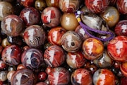 assorted brown and red beads lot