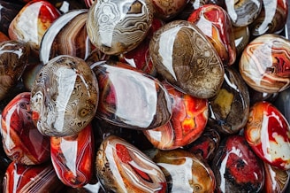 assorted-color pebbles