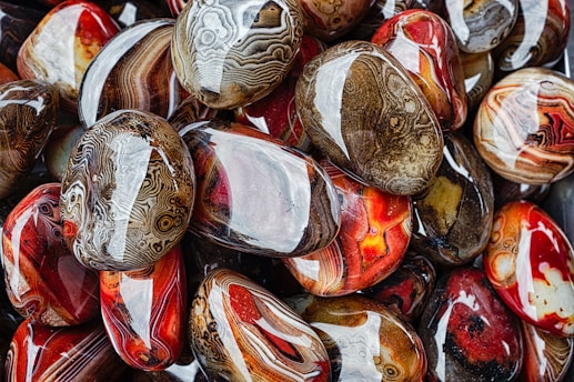 assorted-color pebbles