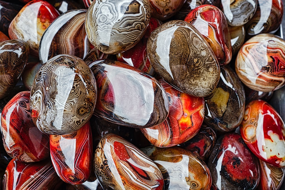 assorted-color pebbles