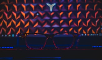 Stylish eyewear showcased against a vibrant background.