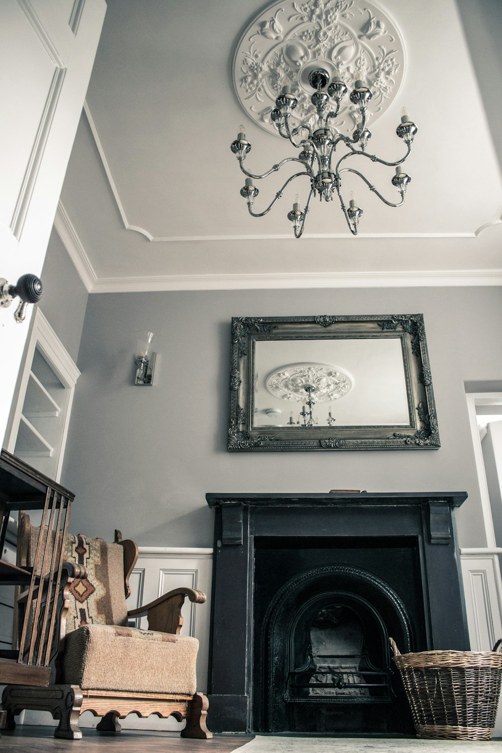 silver-colored chandelier hanging in a room close-up photography