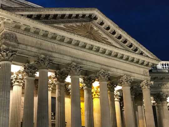 white concrete column photo in Kazan Cathedral Russia