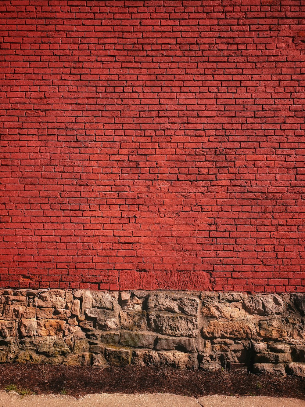 Pared de ladrillo rojo