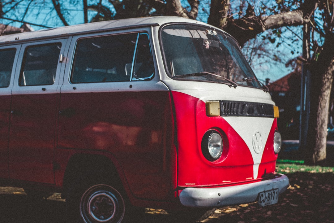 white and red Volkswagen Samba