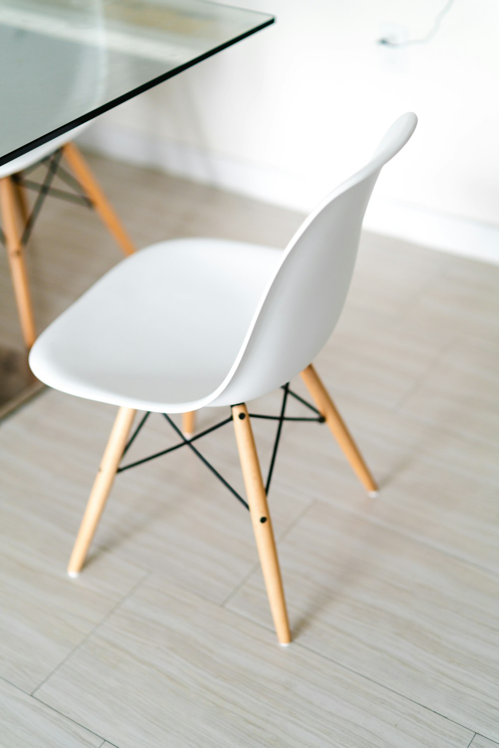 white dining chair