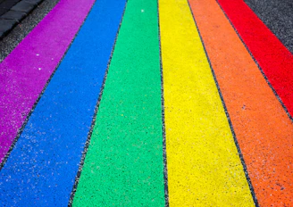multicolored stripe painted surface