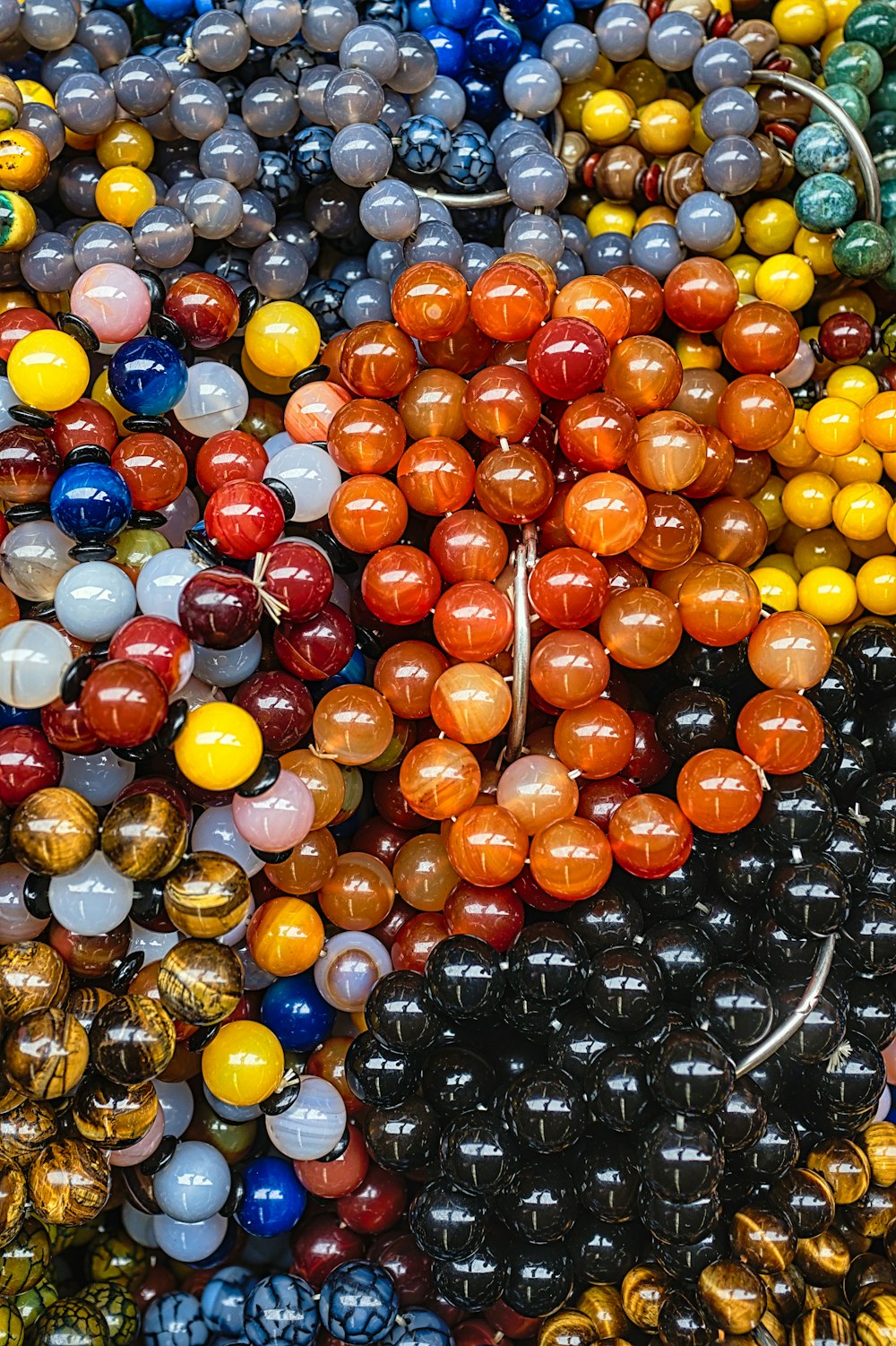 Different colorful beads. stock photo. Image of gemstone - 49439688