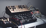 black and gray audio mixer
