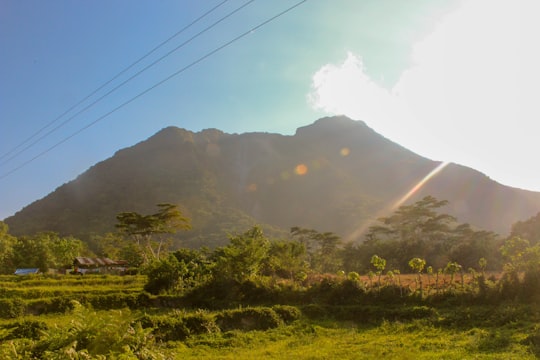 landscape photo of brown and green mountain in Camiguin Philippines