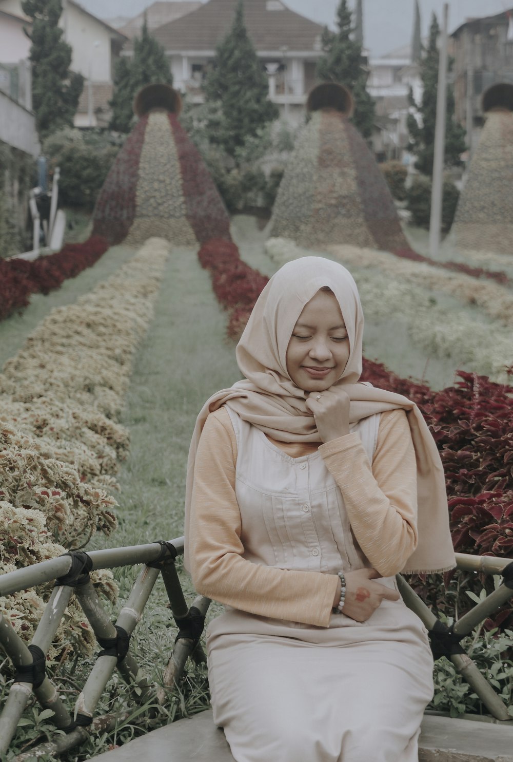 woman near garden