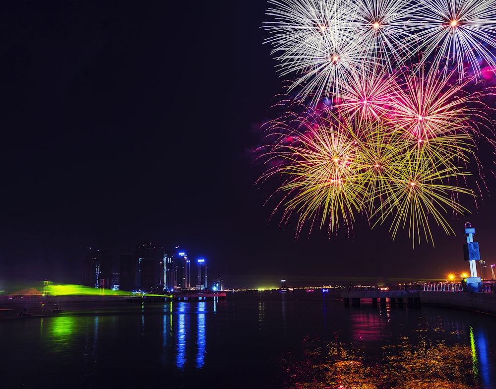 multicolored fireworks on mid air during nighttime