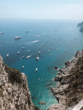 A scenic view of the Alicante coastline with boats.