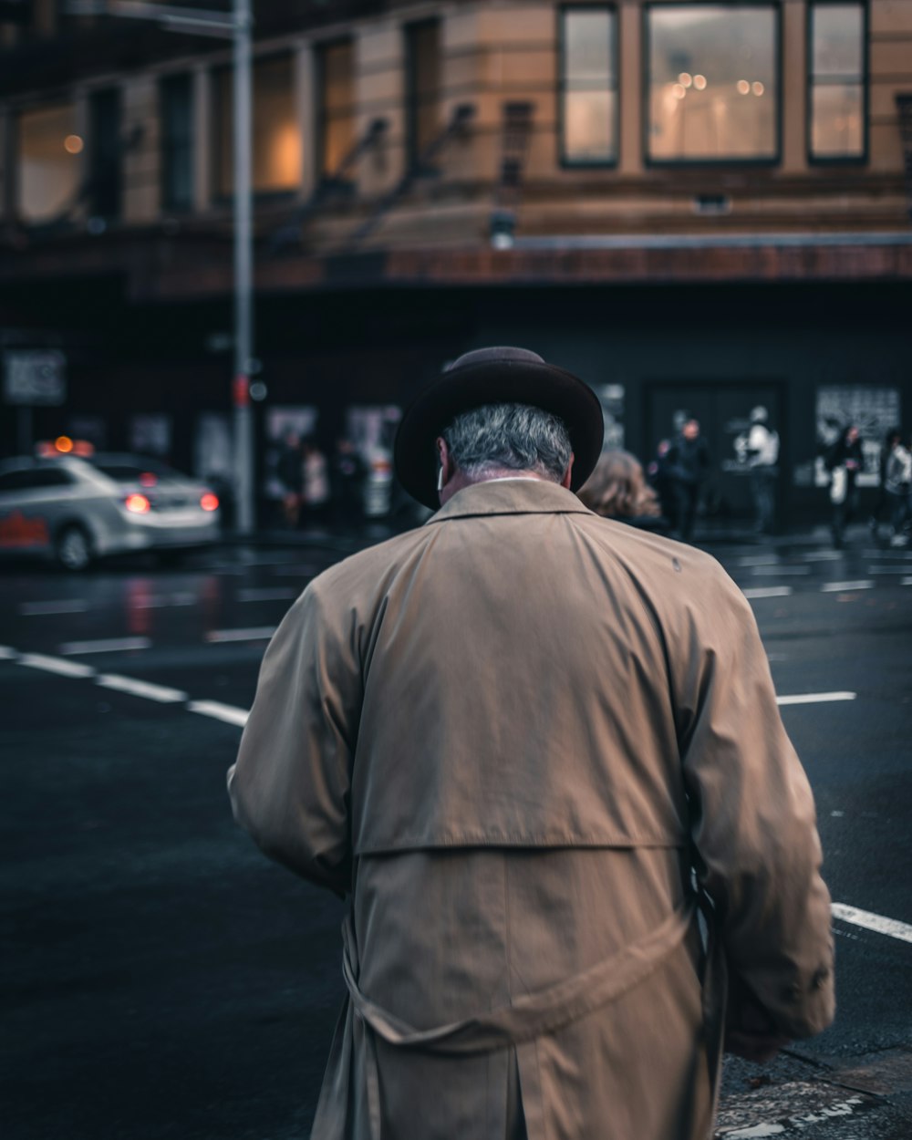 man near building