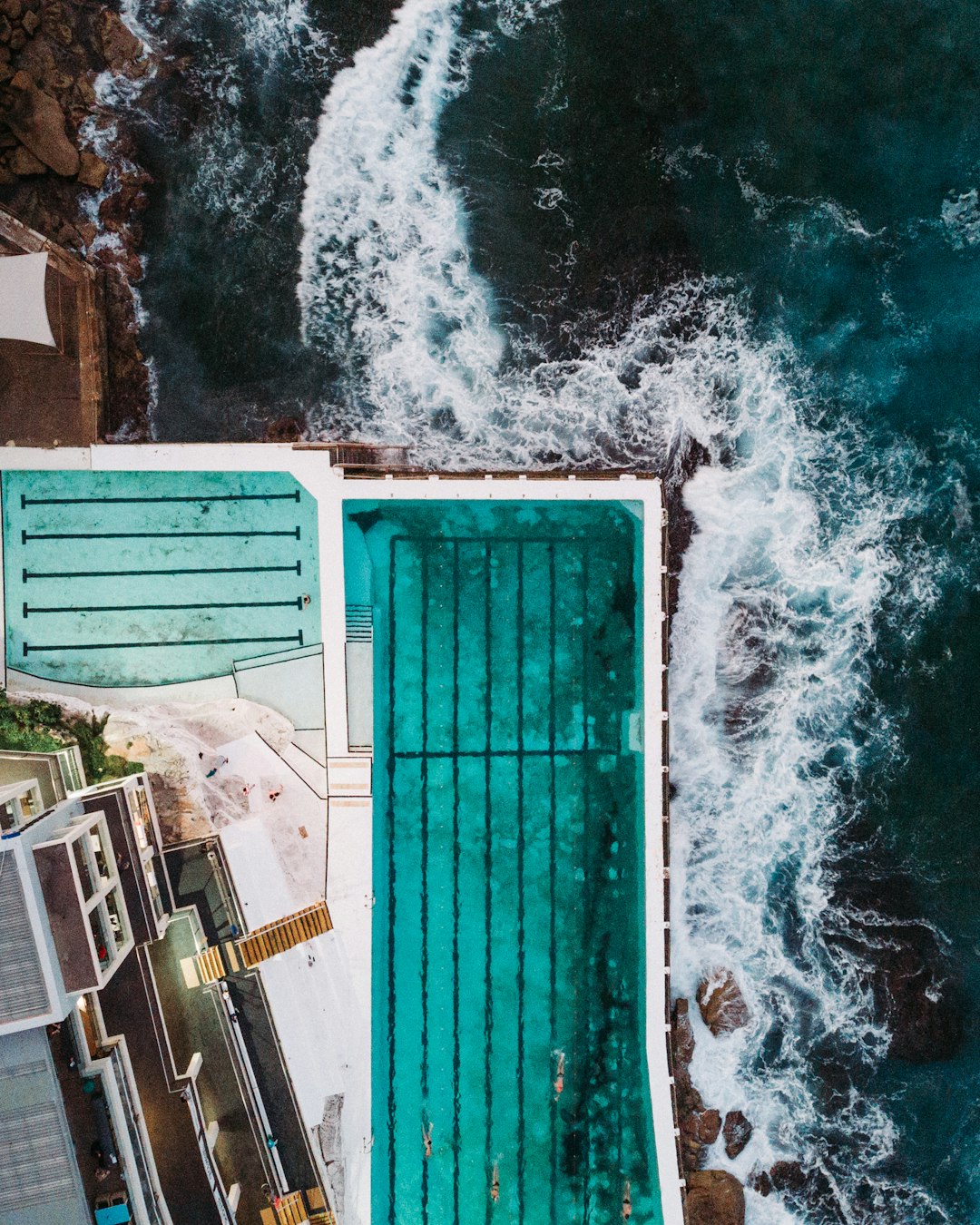 aerial view of sea