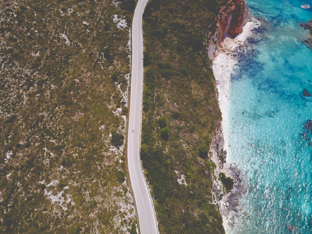 coastal highway aerial photo