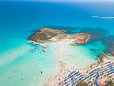 aerial photography of seashore