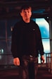man standing on focus photography