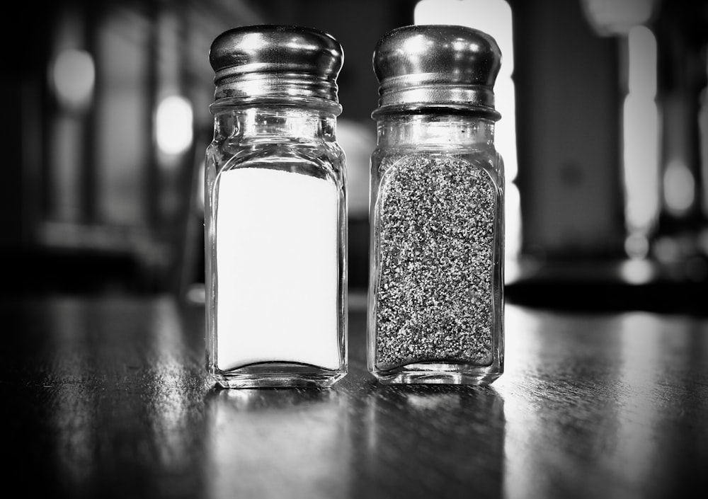 two condiments shakers