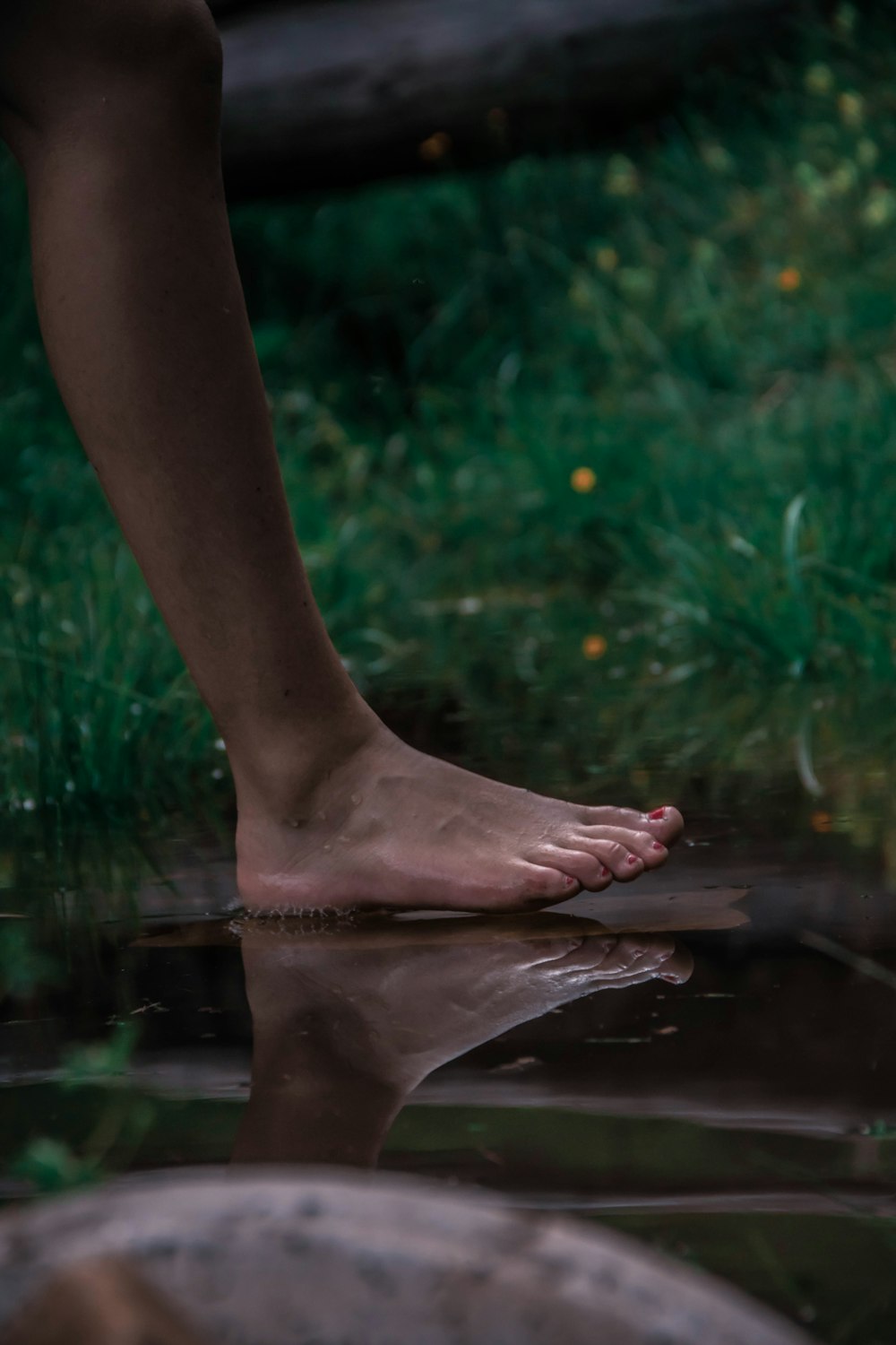 person standing on water