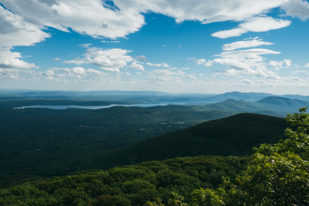 landscape photo of green hills