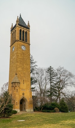 brown concrete tower clock