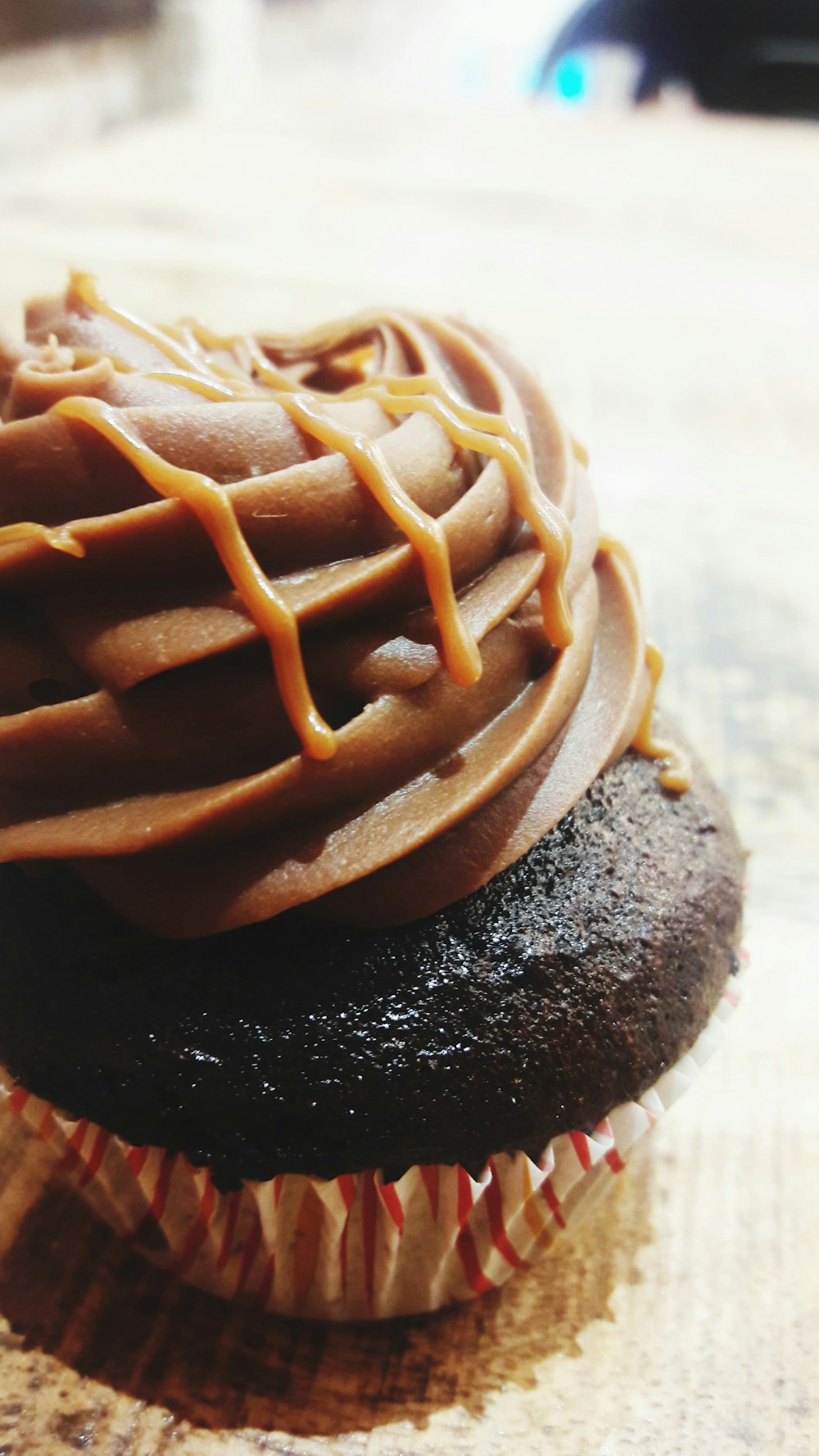 chocolate topped muffin