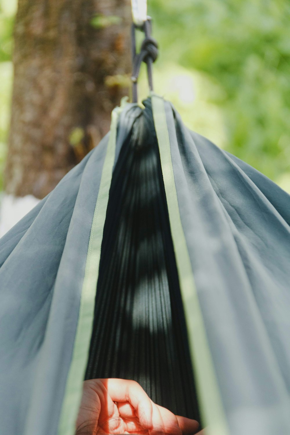 black and green hammock