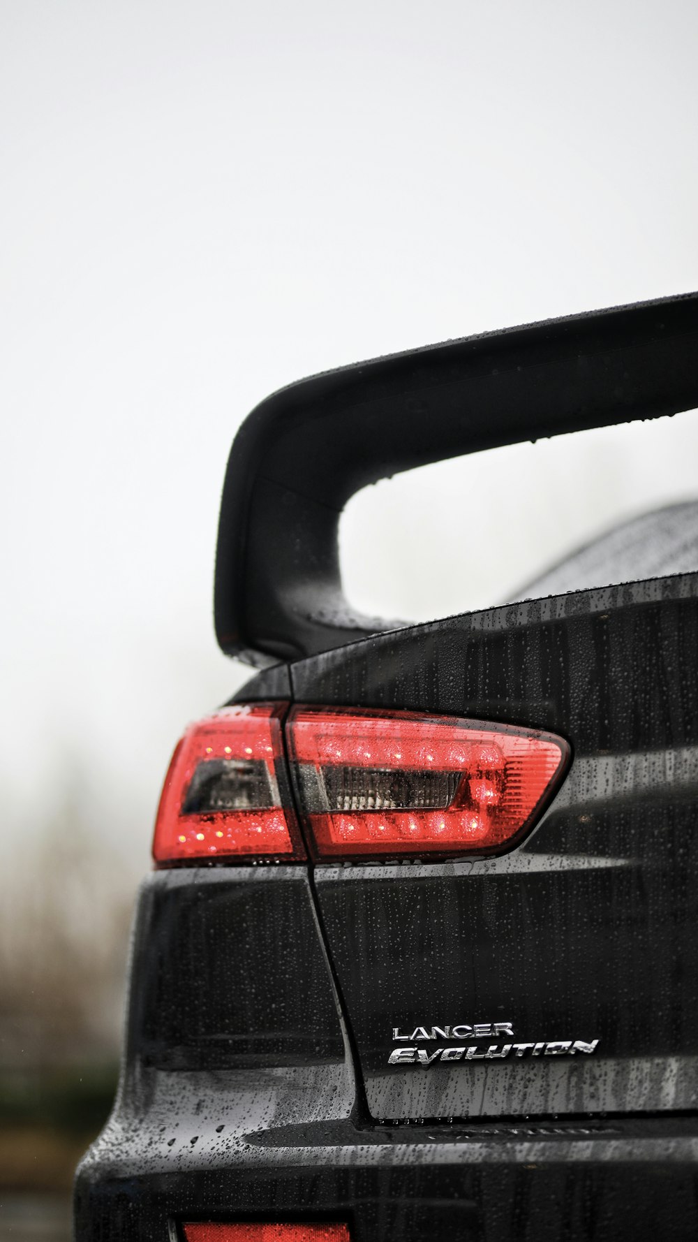 black Lancer Evolution vehicle