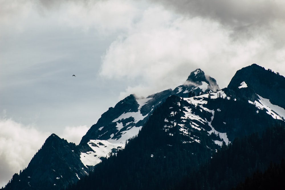 mountain covered with snow