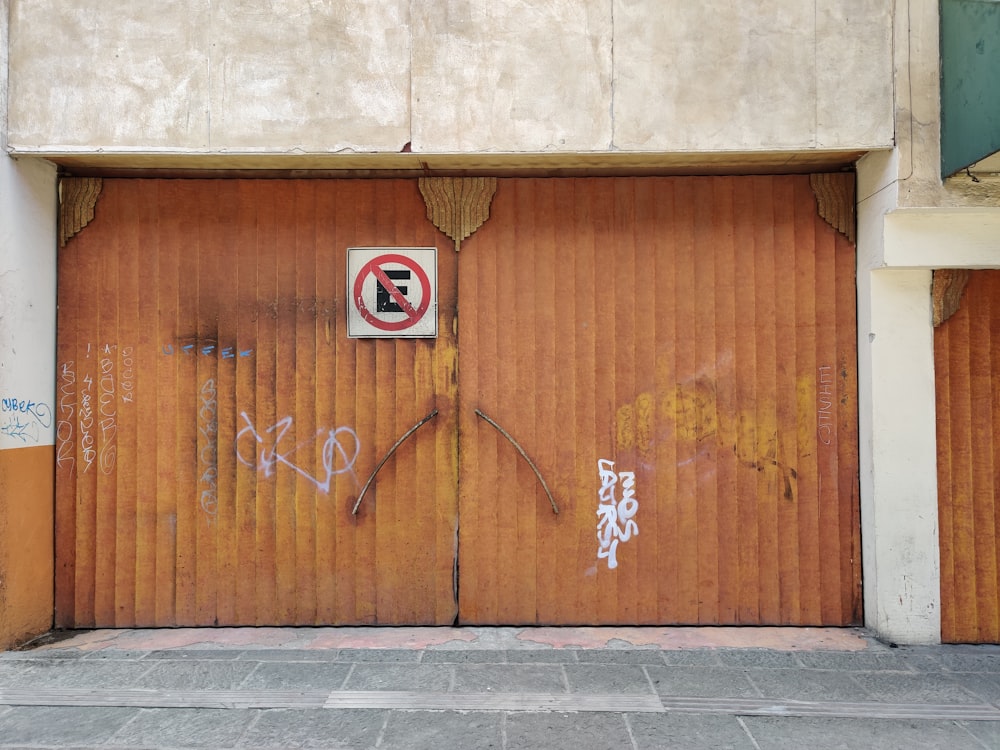 closed brown roller shutter