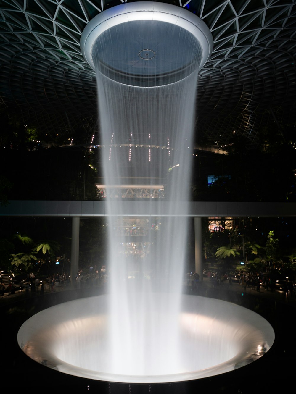 photography of fountain inside building