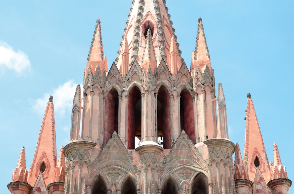 pink castle during daytime