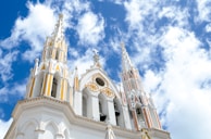 A close-up of the church's architectural details.