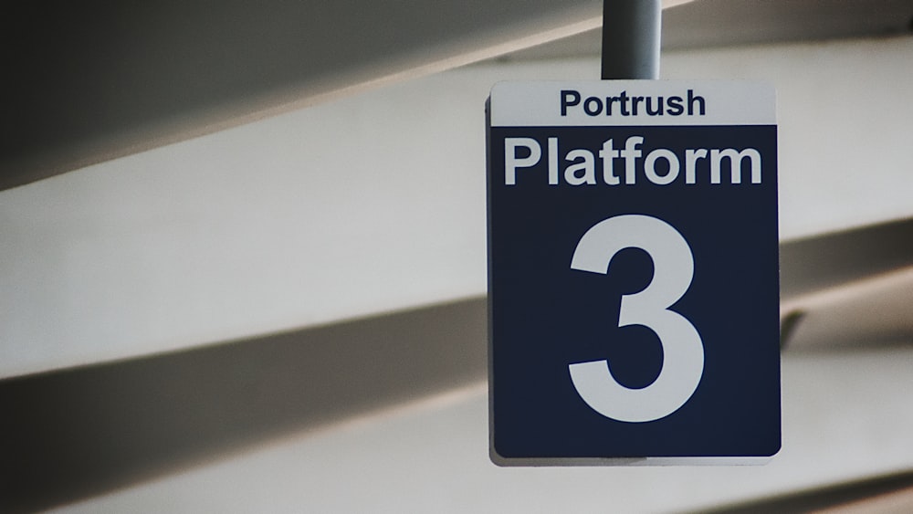 Sinalização da plataforma Portrush 3