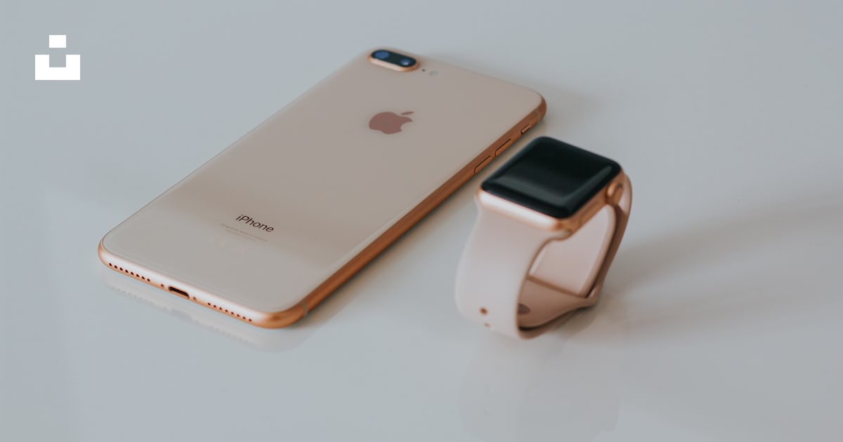 Gold iPhone 8 Plus and Apple Watch photo Free Iphone Image on