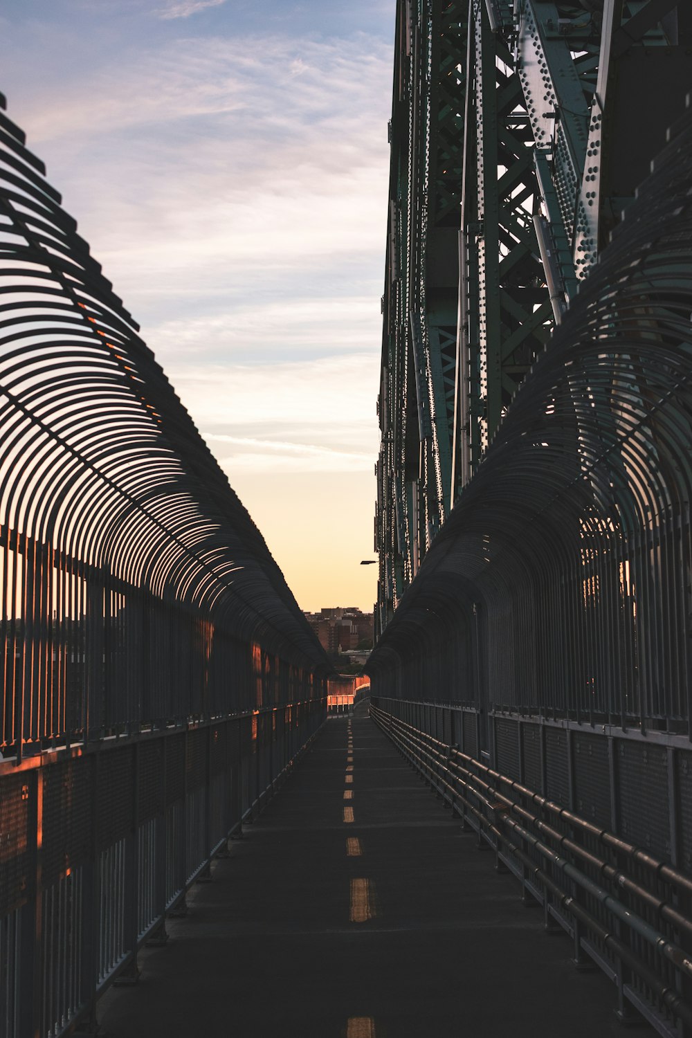 architectural photography of gray bridge