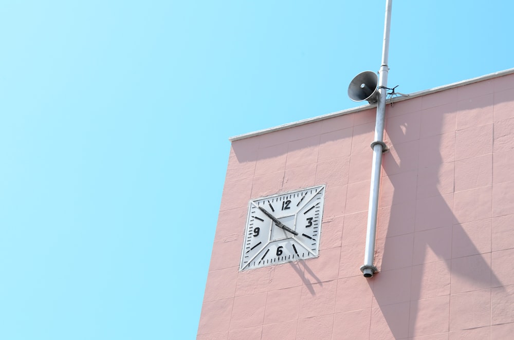 architectural photography of pink wall