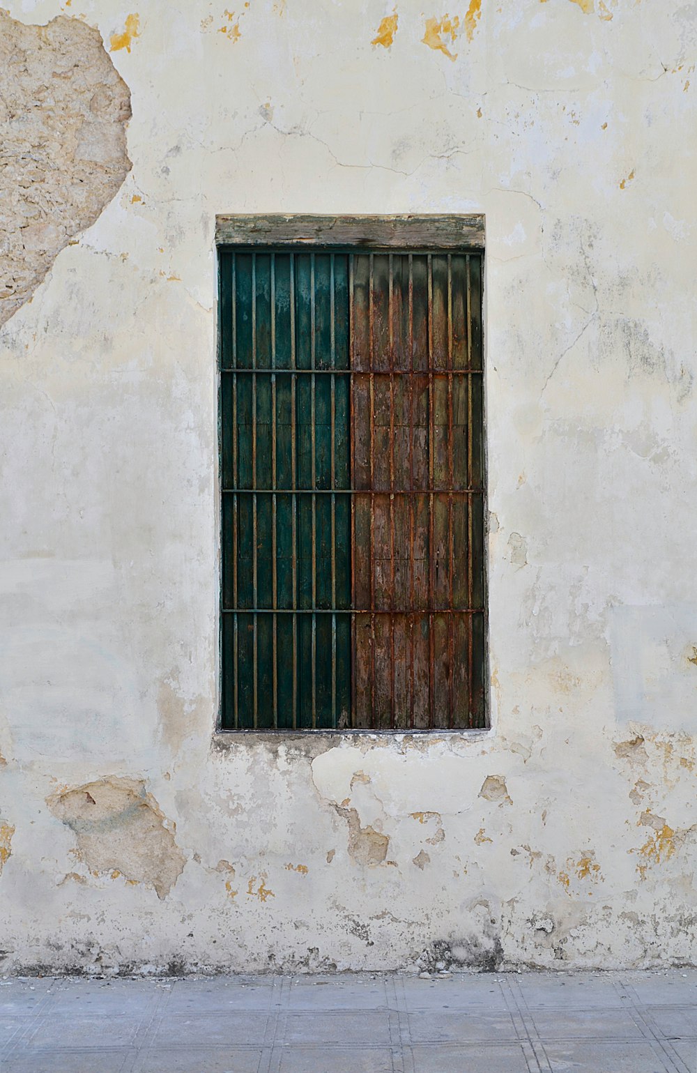 brown metal window