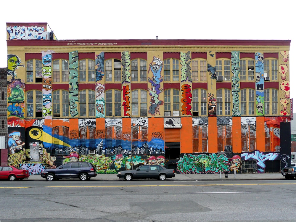 yellow and orange painted building