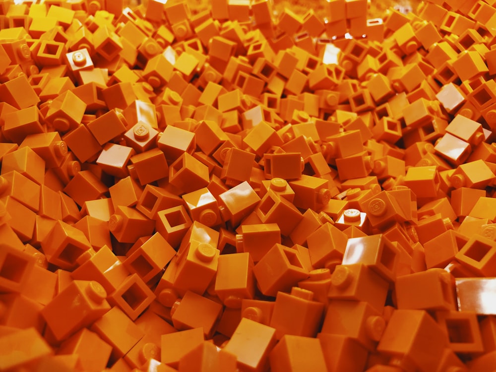 yellow plastic block lot