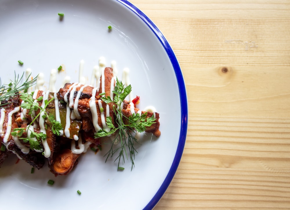 fried meat with mayonnaise