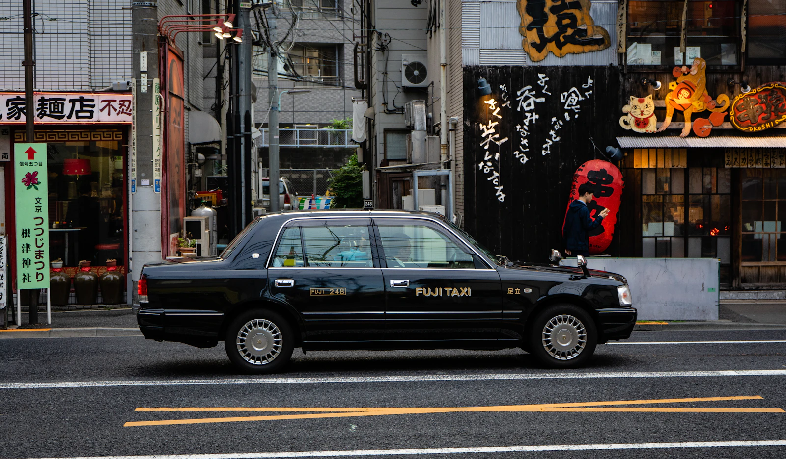 A private car on a street in Japan