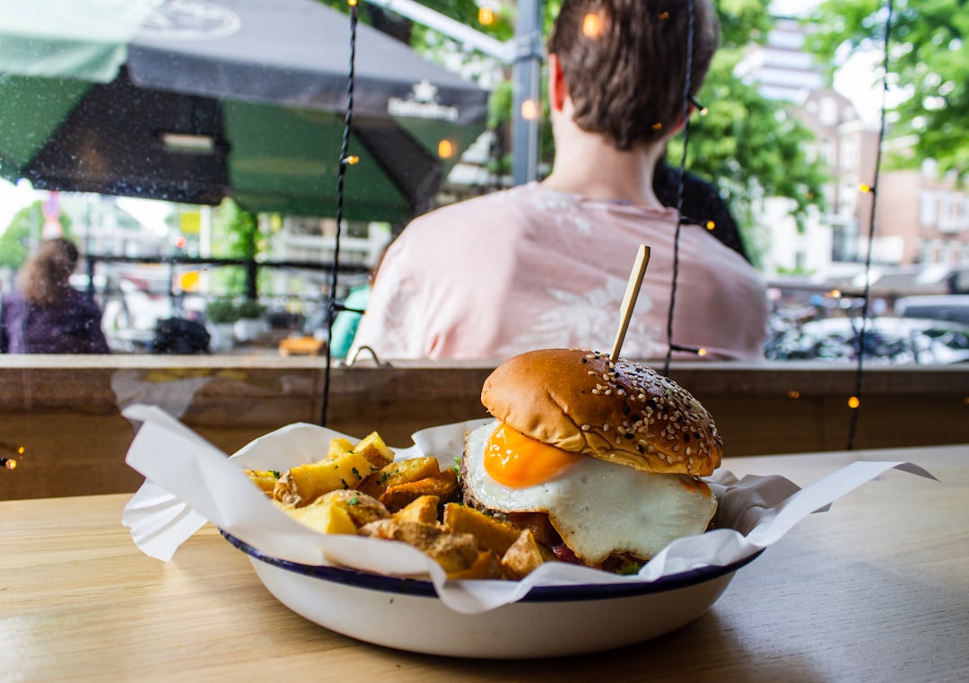 burger with sunny side up egg